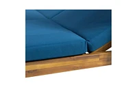 Kenzie Outdoor Daybed With Adjustable Lounges And Curtains