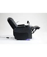 Power Zero Gravity Recliner with Multifunctional Features - Storage Armrest & Cup Holder - Laptop Table & Phone Holder- Reading Light & Led
