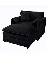 Oversized Recliner Chair with Ottoman