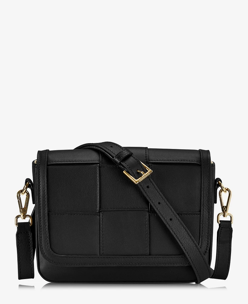 GiGi New York Lily Handwoven Leather Mini Crossbody Bag