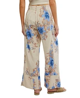 Free People Women's Days End Printed High-Rise Pants