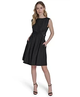 Vince Camuto Women's Crepe Sleeveless Fit & Flare Dress
