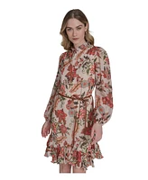 Vince Camuto Women's Chiffon Printed Dress