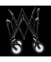 Collapsible Utility Wagon Cart - 360lb Capacity, All-Terrain Wheels