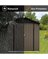 Out storage sheds 4ft 6ft Apex roof Brown + Black