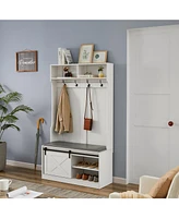 Hall Tree with Storage Bench & Shelf