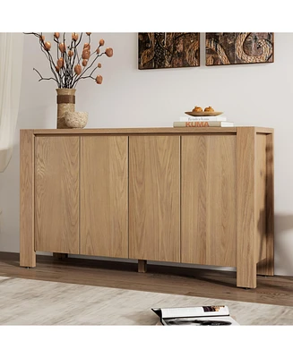Retro Wood Sideboard Buffet Cabinet