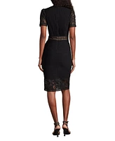 Tadashi Shoji Women's Brone Illusion Lace Cocktail Dress