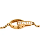 Pre-Owned Cartier Love Interlocking Necklace 18K Gold and Diamonds