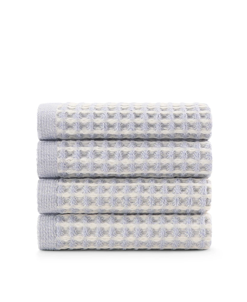Dkny Pure Yarn Dyed Waffle Unbleached Cotton Washcloth Set, 13" x