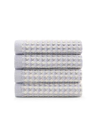 Dkny Pure Yarn Dyed Waffle Unbleached Cotton Washcloth Set, 13" x