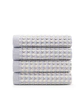 Dkny Pure Yarn Dyed Waffle Unbleached Cotton Washcloth Set, 13" x