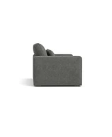 83" Modern Sofa Couches for Living Room, 3 Seater Sofa, Upholstered Compressed Cushions & Detachable Cover,Pewter