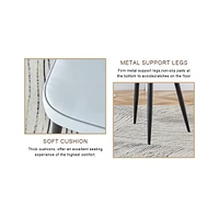 Pandora Dining Set: 71" Rect. Table & 6 Pu Chairs