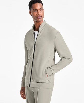 Alfani Men's Alfatech Regular-Fit Compact Textured Ponte-Knit Jacket, Exclusively at Macy's