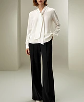 Lilysilk Women's Silk Bowtie Blouse