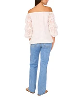 Vince Camuto Women's Off-The-Shoulder Bubble-Sleeve Blouse