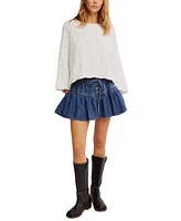 Free People Women's Roselle Denim Mini Skirt