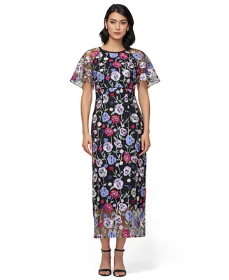 Js Collections Women's Embellished Short-Sleeve Midi Dress