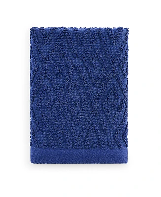 John Robshaw Maze Solid Texture Cotton Washcloth, 12" x