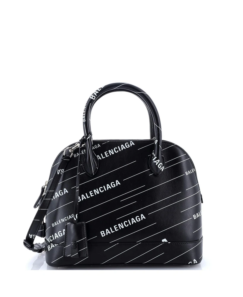 Pre-Owned Balenciaga Small Logo Ville Bag Printed Leather