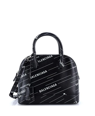 Pre-Owned Balenciaga Small Logo Ville Bag Printed Leather