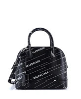 Pre-Owned Balenciaga Small Logo Ville Bag Printed Leather