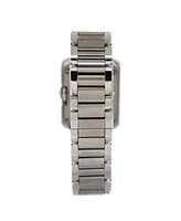 Pre-Owned Cartier Tank Anglaise Quartz Watch in Stainless Steel with Diamond Markers 23mm