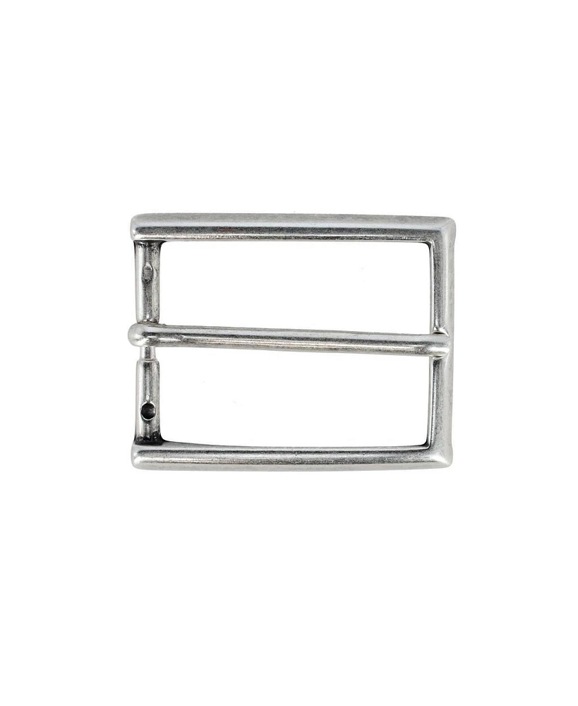 Trafalgar Men's 35mm Italian Simply Classic Rectangular Solid Brass Harness Belt Buckle