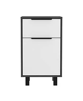 Stylish Contemporary Nightstand in Smokey Tone for Bedroom Storage