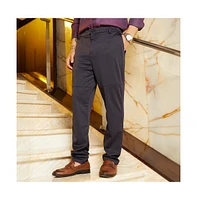Campus Sutra Men's Midnight Black Panel-Waffle Chino Trousers