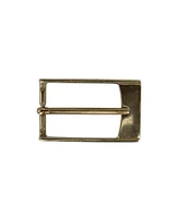Trafalgar Men's 30mm Elongated Rectangular Solid Brass Italian Harness Belt Buckle