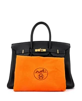 Pre-Owned Hermes Birkin 35 Handbag Clemence with Gold Hardware