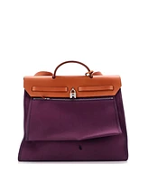 Pre-Owned Hermes 39 Herbag Zip Leather and Toile