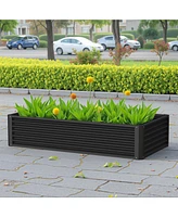 Galvanized Raised Garden Bed - 6x3x1.5ft, 36" Tall
