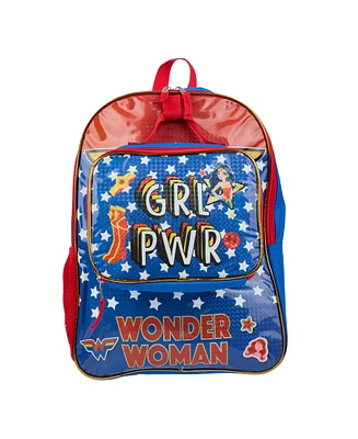 Dc Comic Book Wonder Woman Backpack & Lunch Box Set
