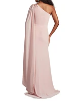 Tadashi Shoji Women's Sonora Cape Sleeve Gown