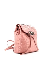 Pre-Owned Salvatore Ferragamo Gancini Backpack Quilted Leather