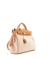 Pre-Owned Hermes 31 Herbag Zip Criss Viking Toile and Leather