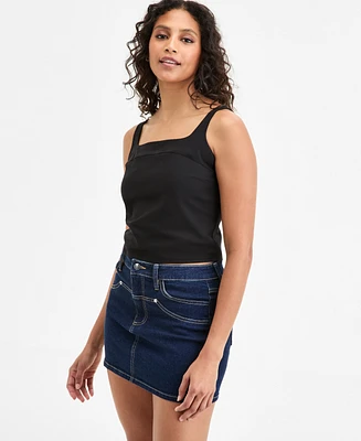 Bar Iii Women's Square-Neck Back-Zip Tank, Exclusively at Macy's