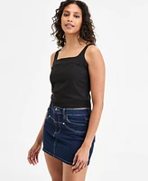 Bar Iii Women's Square-Neck Back-Zip Tank, Exclusively at Macy's