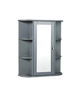 Bathroom Single Door Shelves Wall Mount Cabinet with Mirror