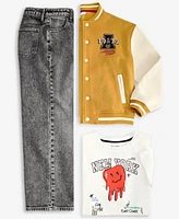 Epic Threads Little Big Boys Varsity Jacket New York Apple T Shirt Baggy Jeans Exclusively At Macys