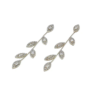 Sohi Gold-Plated Contemporary Drop Earring With Pearls