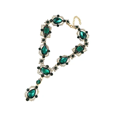 Sohi Gold-Plated Stone Statement Necklace