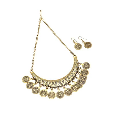 Sohi Gold-Plated Coin Jewellery Set