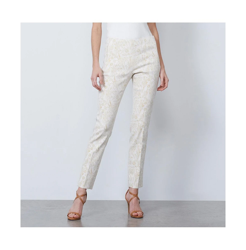 Etcetera Women's Floral Jacquard Pants Dreamscape