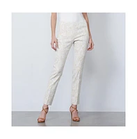Etcetera Women's Floral Jacquard Pants Dreamscape