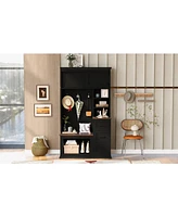 Entryway Hall Tree with Bench, Storage, and Hooks