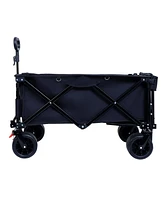 Foldable Wagon with Tailgate, Cover, 400LBS